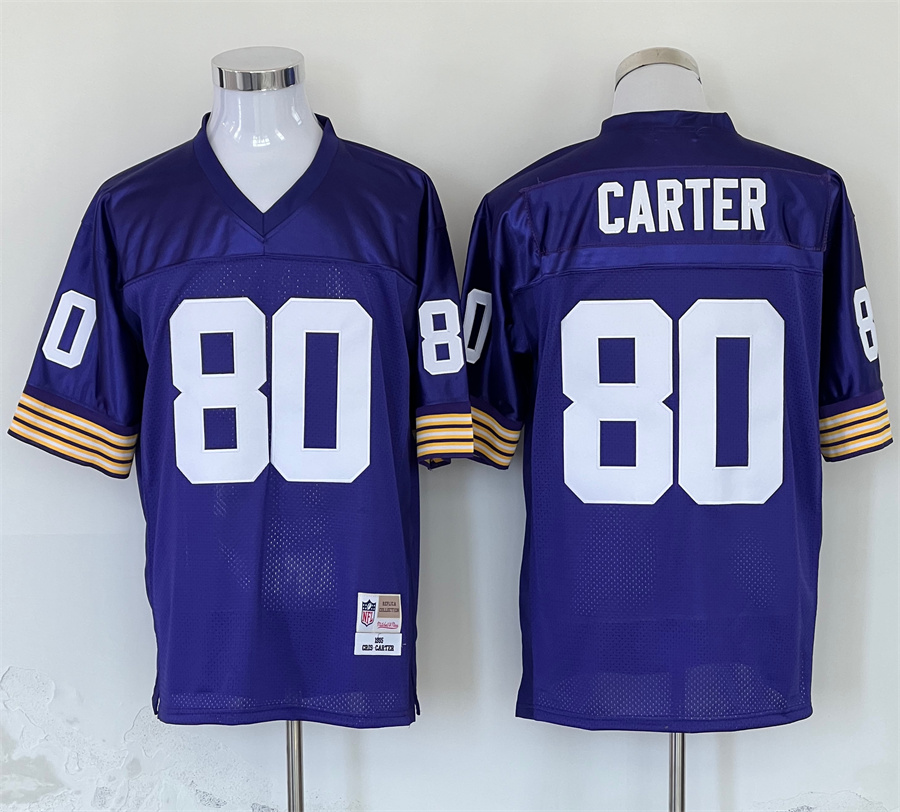 Men's Minnesota Vikings Cris Carter Mitchell & Ness Purple Legacy Jersey